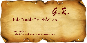 Göndör Róza névjegykártya