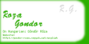 roza gondor business card