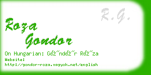 roza gondor business card